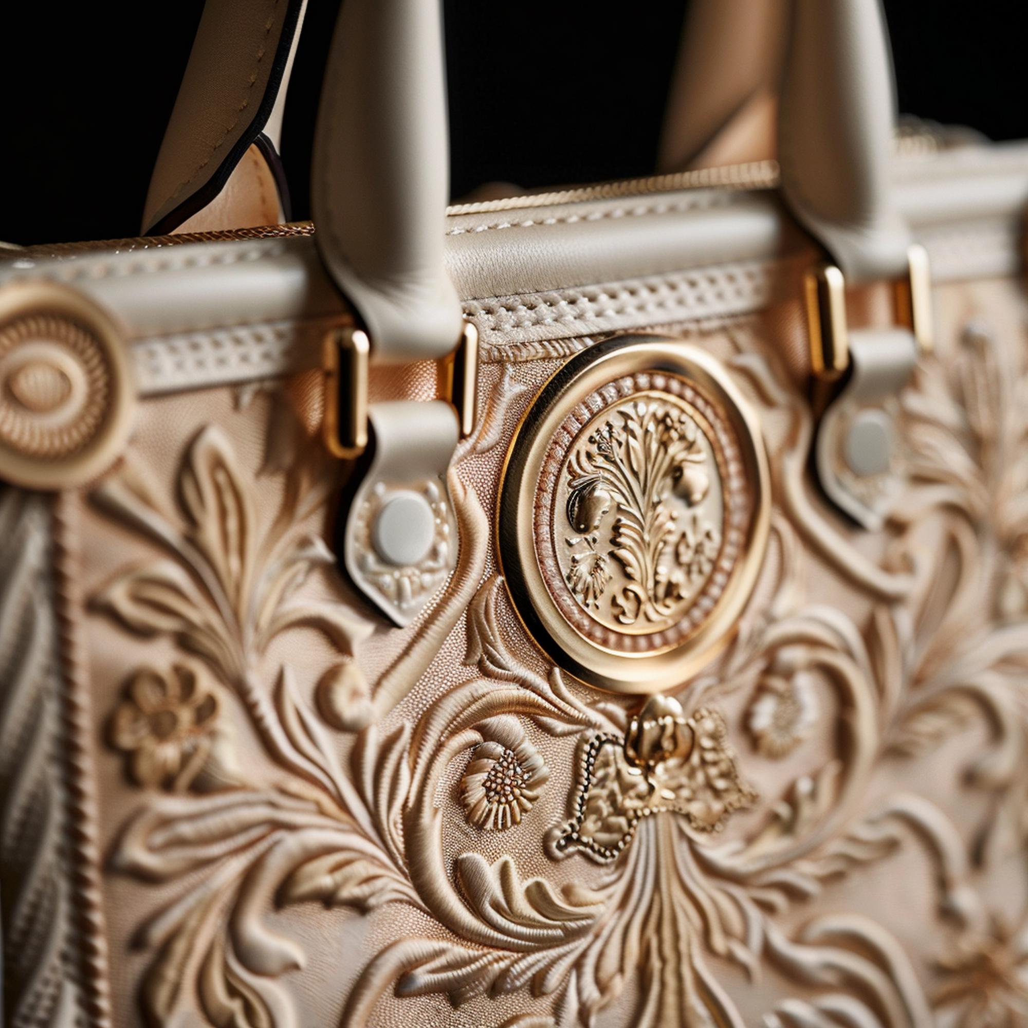 Borsa sartoriale con monogramma ricamato